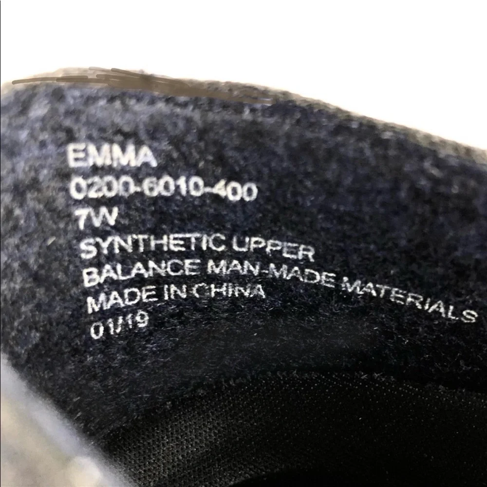 Flex Step Womens Memory Foam Emma Navy Flat Sz 7W